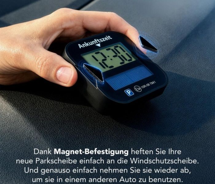 JX-8137 Elektronische Solar-Parkscheibe (Foto: PEARL GmbH)